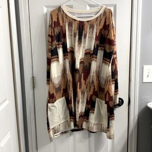 Brown tunic top